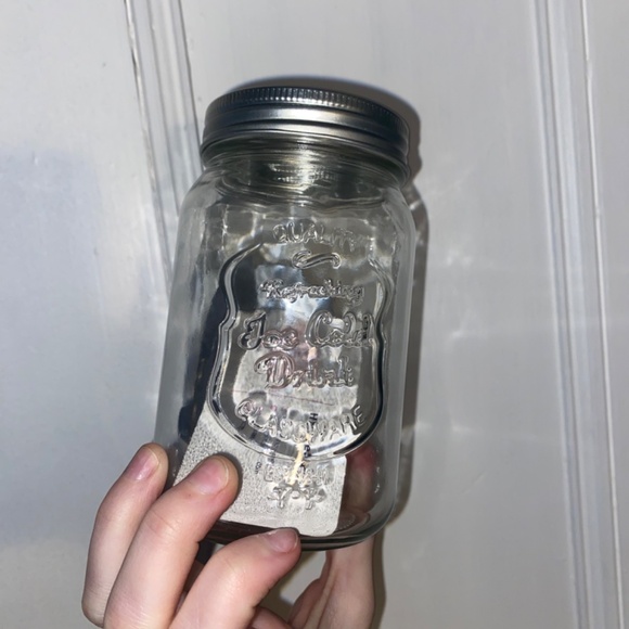 Mason jar cup with raven and diamonds - Picture 3 of 3